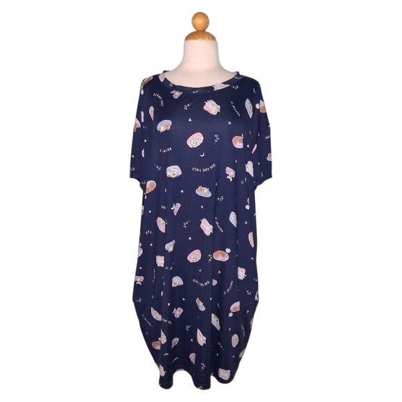 Joyspun Dog Lovers Nightgown 2X - 3X - Short Sleeved Soft Material - Picture 1 of 5